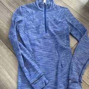 lululemon athletica Blue quarter zip run top